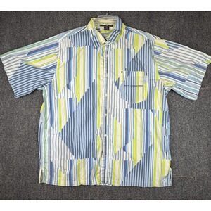 Vintage Marithe Francois Girbaud Shirt Mens 3XL Striped Geometric Rare